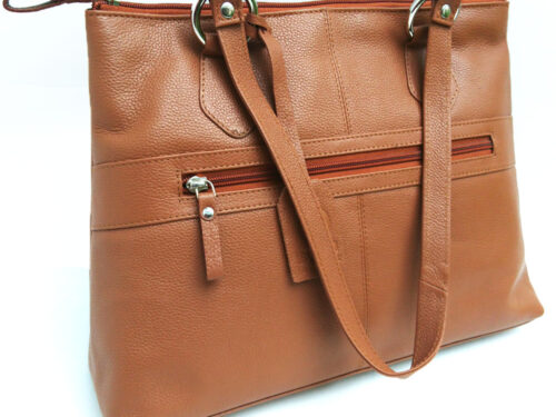 Twin-handle-leather-city-bag-tan