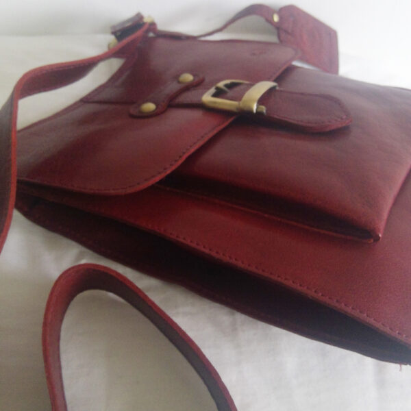 81214-Burgundy-Rigid-Studded-Small-Bag